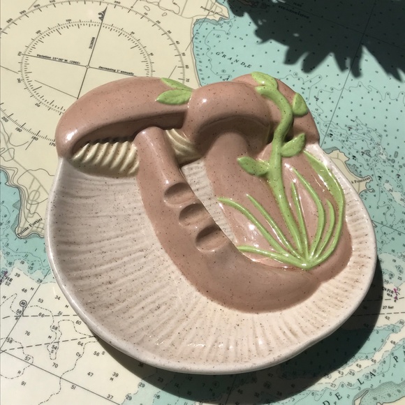 Fantastic Vintage Pink Mushroom Ashtray / Catchall - Picture 2 of 5